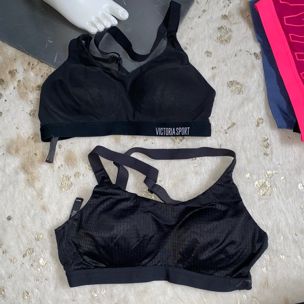 Two Black VS Sports Bras